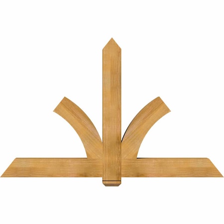 Ekena Millwork Redmond Rough Sawn Timber Gable Bracket, Western Red Cedar, 72"W x 45"H x 6"D x 6"F, 15/12 Pitch GBW072X45X0606RED00RWR